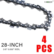 4-PCS For OEM Husqvarna X-CUT C83 28" Chainsaw Chain 3/8"  .050'' 93DL 585550093