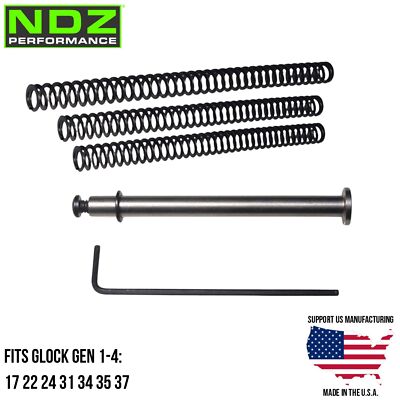NDZ Glock 17 22 34 Gen 1-4 Reduced / Extra Power Steel Guide Rod