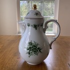 Winterling Bavaria Germany Coffee Pot Green Floral Gold Trim