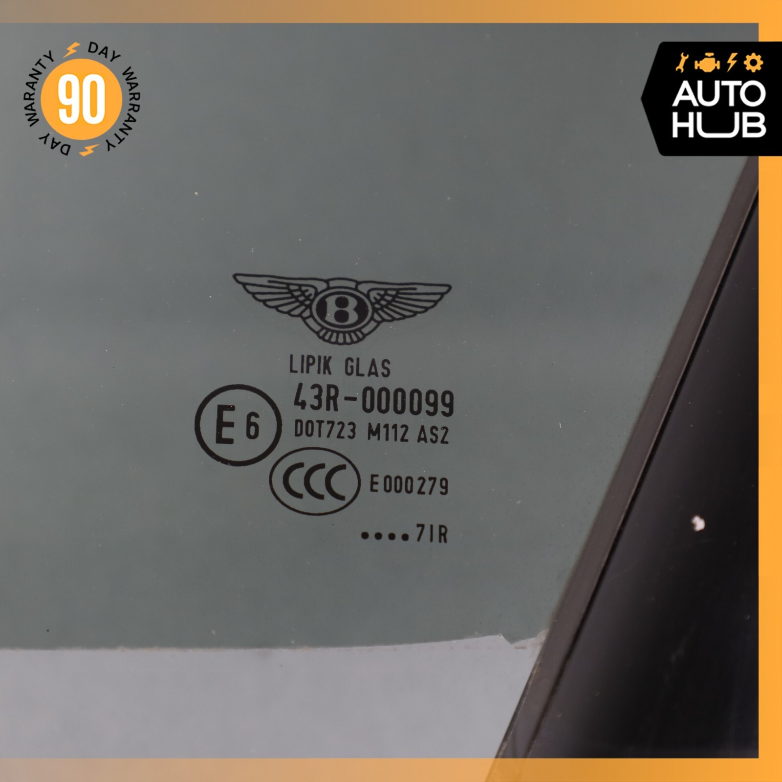 07-11 Bentley Continental GTC Front Left Side Door Vent Window Glass OEM 62k