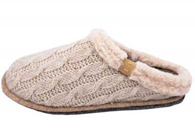 Rohde Damen Strickpantoffel Lucca-D Beige Silk Hausschuhe 6829-13