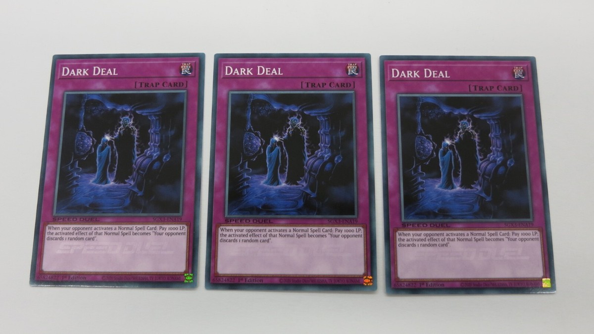 3x DARK DEAL TRAP CARD 1ST EDITION SGX3-ENA19 COMMON YUGIOH NM