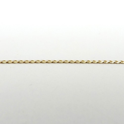 10k Gold Cuban Curb Link Pendant Chain Necklace Textured Two Tone New 18in - Picture 4 of 7