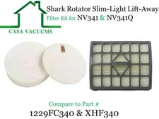 Shark Rotator Slim-Light Lift-Away Filter Kit NV340 NV340UK/UKP/UKR NV341 NV341Q