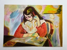 Henri Matisse Drawing on paper (Handmade) signed and stamped mixed media.