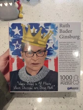 Ruth Bader Ginsburg Funwares 1000 Piece Jigsaw Puzzle New In Sealed Box 