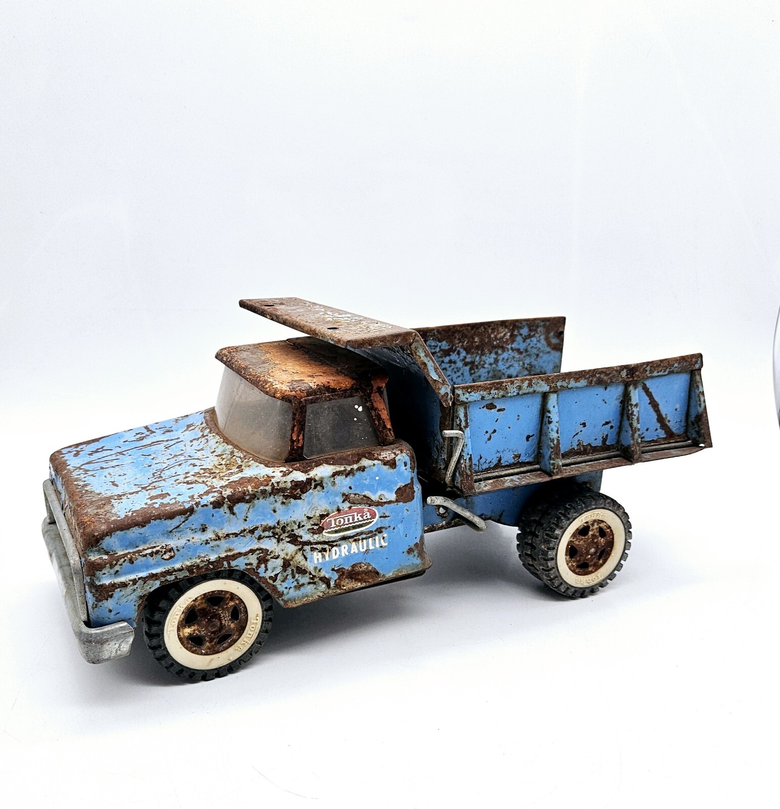 Tonka Hydraulic Dump Truck Blue 1960s 15" Vintage Pressed Steel eBay