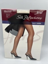 Hanes Pantyhose Non-Control Top Sandalfoot 715 Pearl Sz AB