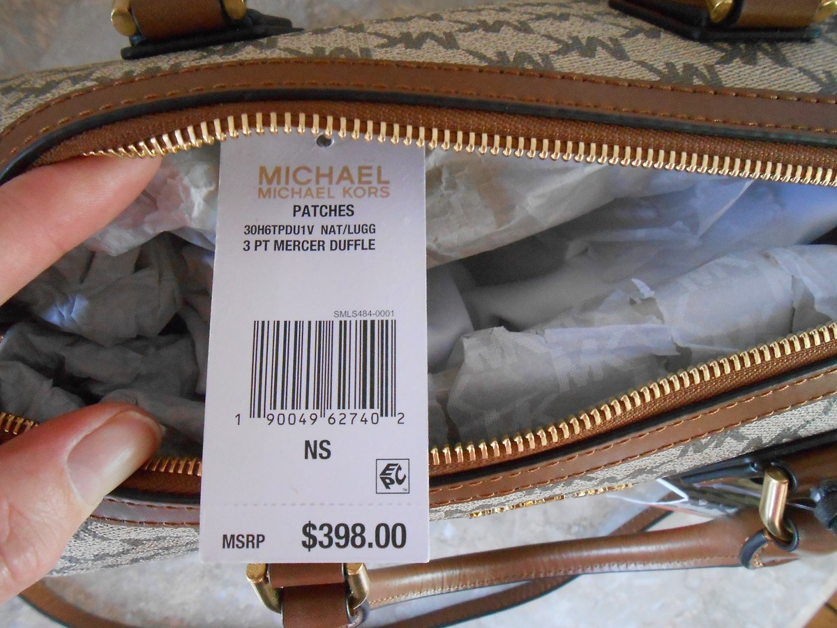 New MICHAEL KORS Studio PATCHES 3 PT MERCER Duffle/Crossbody $398 