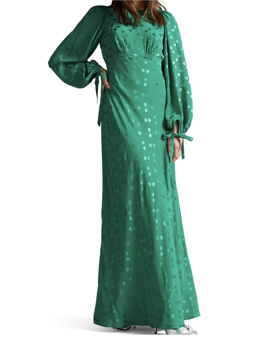 Ted baker shop green maxi dress