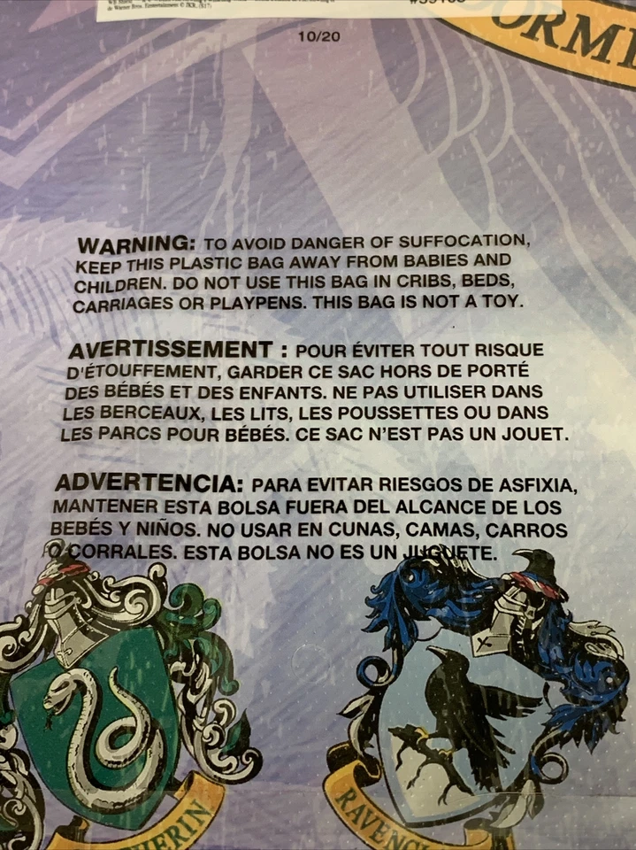 HARRY POTTER Hogwarts Casas CUBIERTA DE MESA DE PLÁSTICO ~ Suministros de Fiesta de Cumpleaños Paño Foto 3 de 4