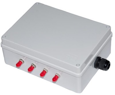 CONNECTIX CABLING SYSTEMS - 4 Way ST Break Out Box, ABS Enclosure