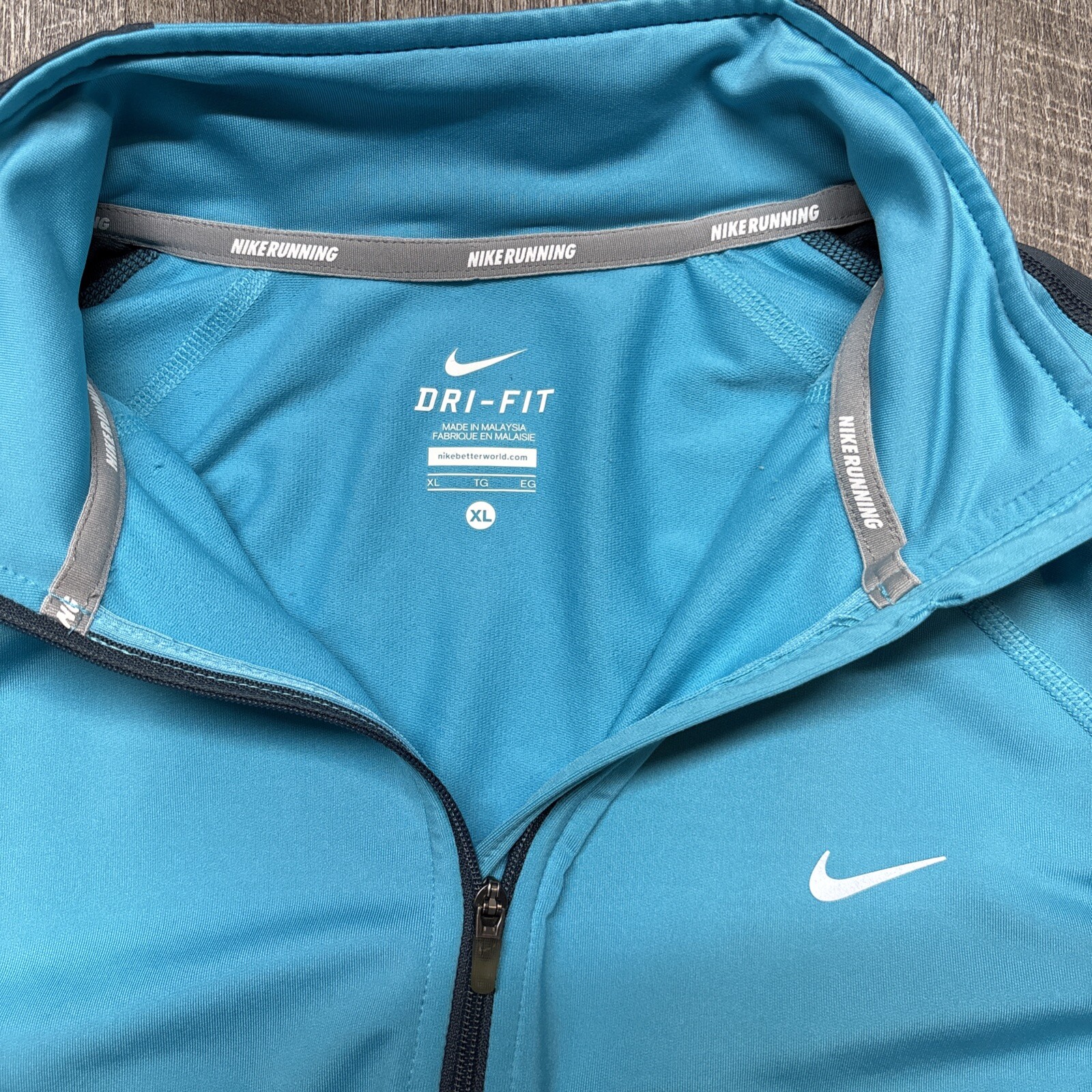 SACAI X NIKE Nike Giacca Running 1 4 Zip Micro Pile Blu Top Donna XL 546062 408