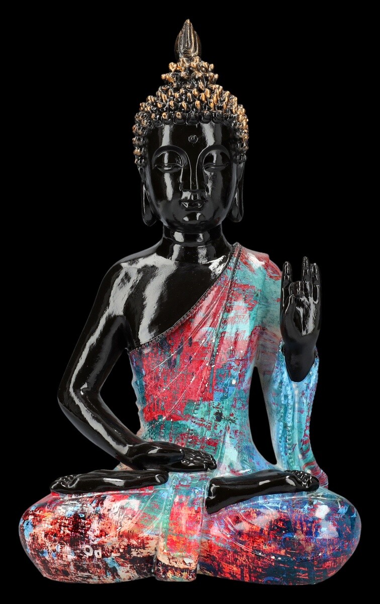 Buddha Figure - Colorful Art Medium - Esoteric Feng Shui Decoration Statue Gift