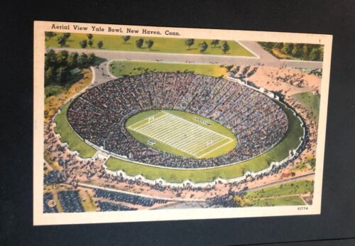 VINTAGE YALE BOWL POSTCARD - Picture 1 of 2