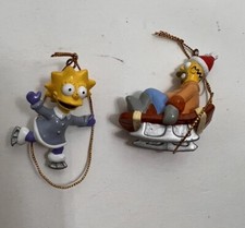 Set Of 2 Simpson Christmas Tree Ornaments