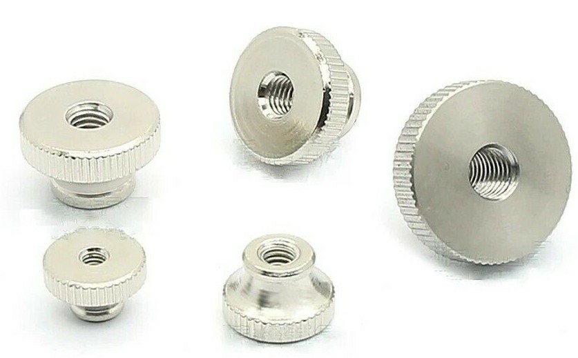 Nickel Plated Knurled Thumb Nuts GB806 Hand Tighten Nuts M3 M4 M5 M6 M8