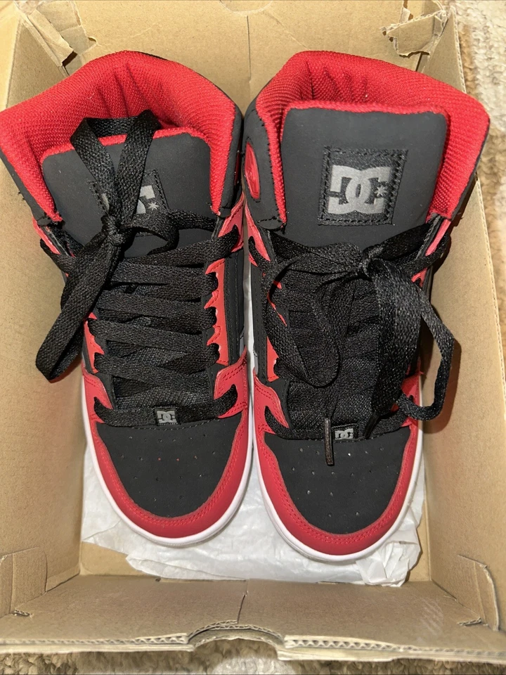 DC Rebound Negro Gris Rojo EE. UU. 6 Jóvenes Zapatos de Skate Tenis ADbS100170 Foto 2 de 4