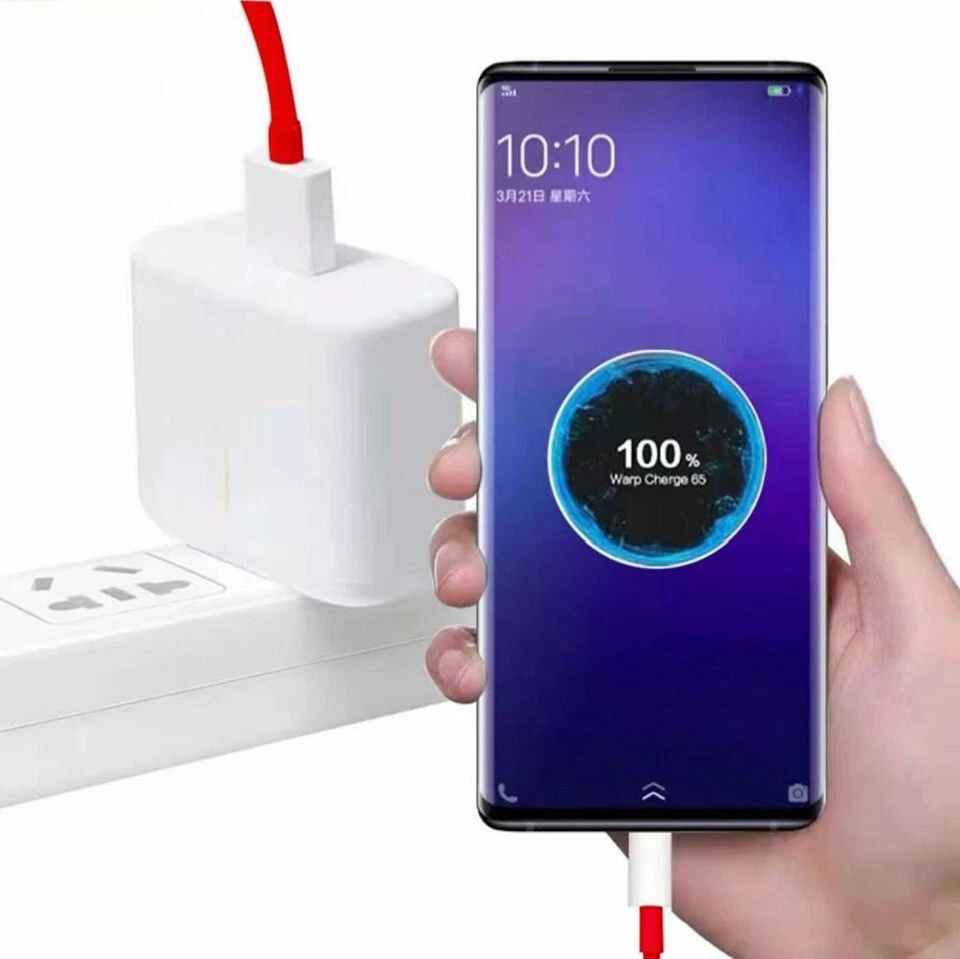 For Oneplus Charger Warp Charge 65 Power Adapter 65w Eu Warp Dash Wall Charger - Image 2 of 4