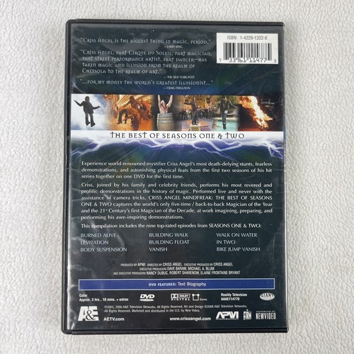 Criss Angel: Mindfreak: the Best of Seasons One & Two (DVD) Very Good - Picture 2 of 2