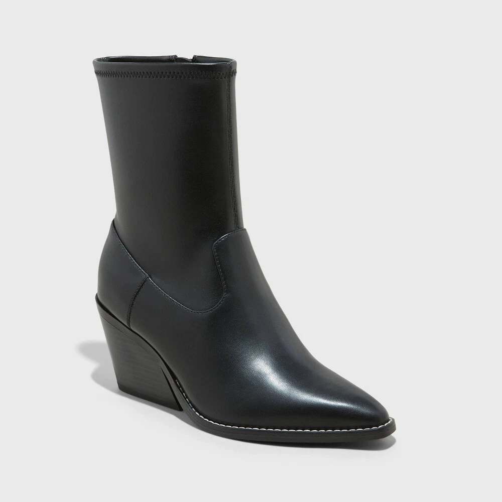 Bottines (booties) Femme Universal Thread - Noir, Taille 8.5, Nylon Extensible - Neuf Sous Boîte