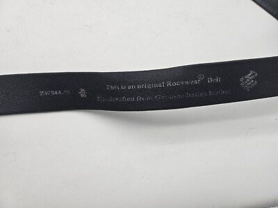 Rocawear Black Italian Leather Belt Spell Out Buckle RW044/N 41-44