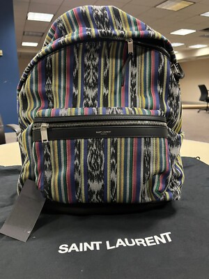 Saint Laurent Paris , Ikat City Backpack in Multicolor BNWT OS | eBay
