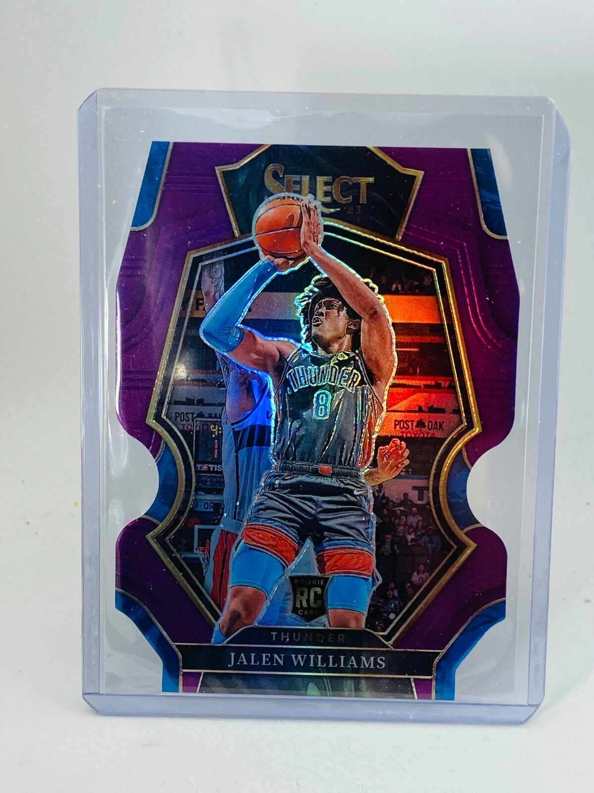 2022-23 Panini Select Jalen Williams RC Premier Level Purple Die-Cut #53/99