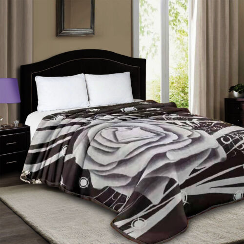 Heavy Weight Soft 2PLY Blankets Reversible Bed Throw King Size Comforter - Picture 6 of 34