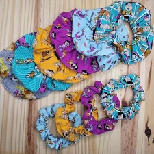 Flintstones Scrunchies | Handmade in the USA | Long Lasting Silicone Elastic