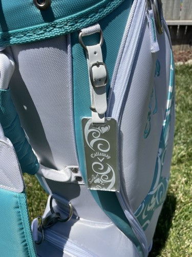 Callaway Solaire 2 borsa da golf bianca blu 9 divisore 7 tasche donna nuovissima - Foto 13 di 14