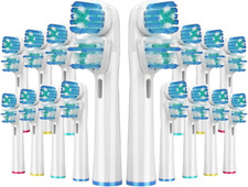 16 Pcs Double Heads Replacement Toothbrush Heads Compatible with Oral B