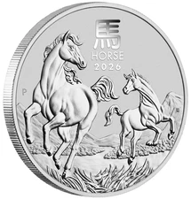2026 P Australia Lunar Year of the Horse 1oz Silver $1 Coin Series3 In Capsule