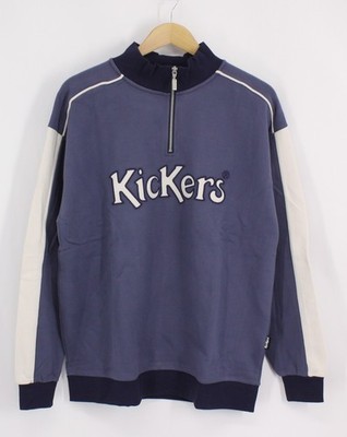 KICKERS CLASSICS RELAXED QUARTER-ZIP JERSEY SWEATSHIRT BLAU IB