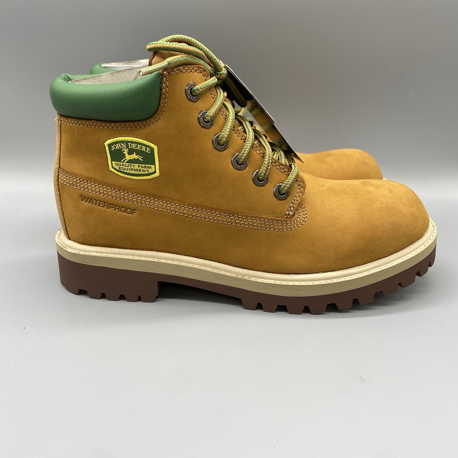 Men's Brown John Deere Skechers Waterproof Boots with Memory Foam image 2