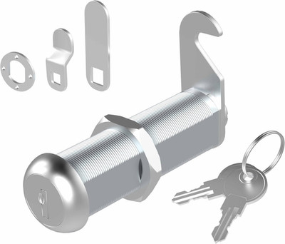 Cabinet Cam Lock 2-1/8'' Keyed Alike, Fits on 1-3/4'' Max Panel Thickness, Lock