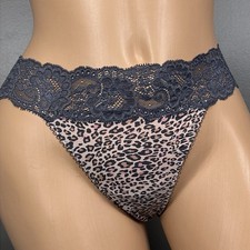 Vintage New Victoria  s Secret Dream Angels Thong Size Large Stretch Satin Nylon