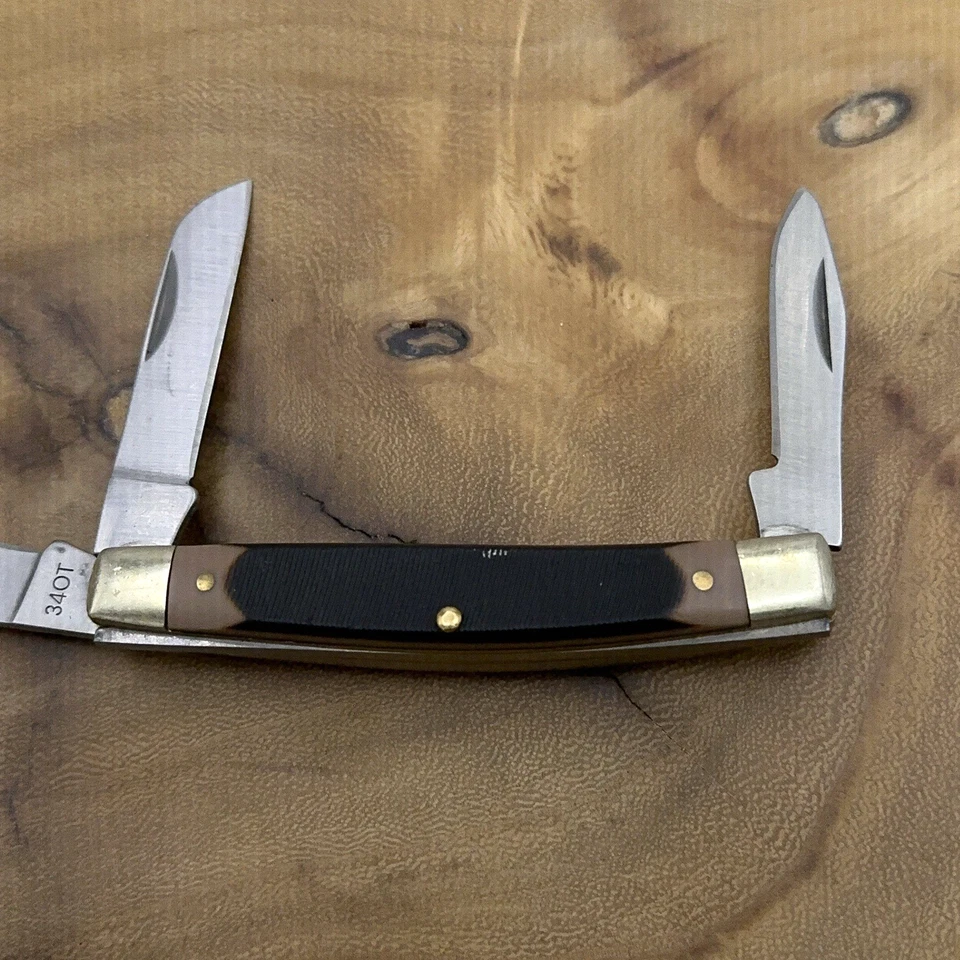Vintage Schrade Old Timer USA 340T Middleman 3 Blade Stockman Limited Edition - Image 3 of 4