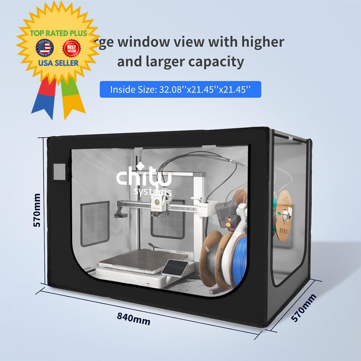 3D Printer Enclosure for Bambu Lab A1 Combo/A1 Mini Combo