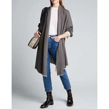 Frank Eileen Tee Lab DRAPE COAT Fleece Cardigan Jacket Gray M lange XS/S 288