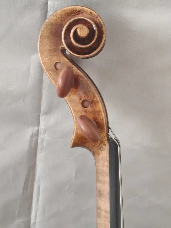 Master 4/4 violin Guarneri model Solid flamed maple back spruce top No5 - Image 3 of 4