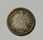 1849 seated liberty half dime - early date