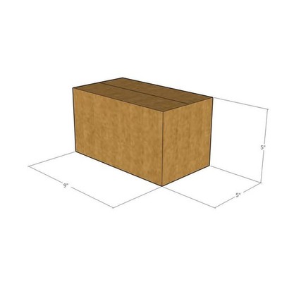 15 9x5x5 Kraft Brown Corrugated Shipping Boxes Multi-Depth 32 ECT Single-Wall