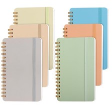 Azureal 6 PCS Small Spiral Notebook 4x6, Notebooks for Note Multicolor