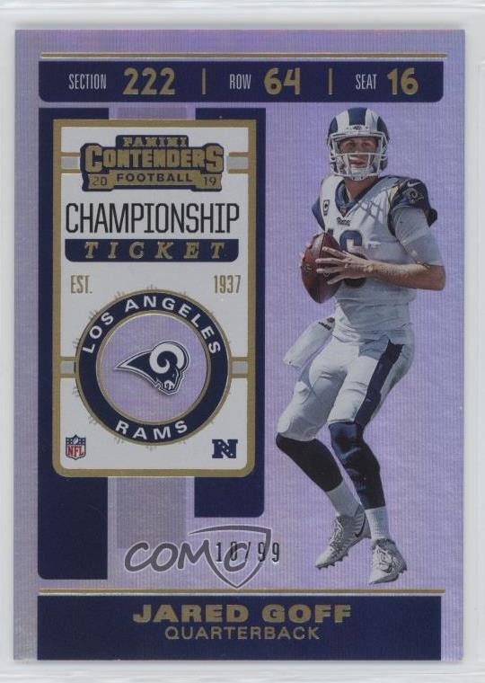 2019 Panini Contenders Season Championship Ticket /99 Jared Goff #96 05jo
