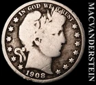 1908-D Silver Barber Half Dollar - Scarce  Better Date  No Reserve  #L4876