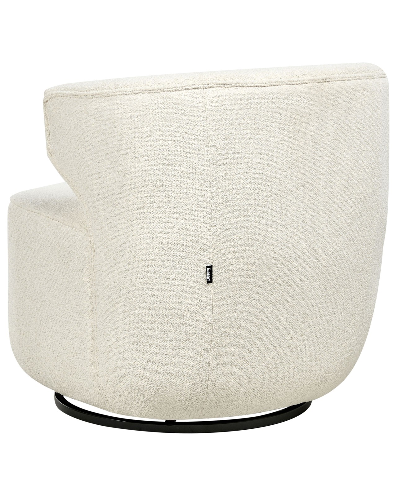 Poltrona Molleby in Bouclé Bianco Sporco Girevole foto 6