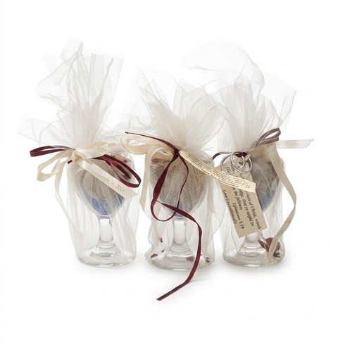 Set 3 VTG 2001 Wedding Favors Keepsakes Ephesians 3:19 Potpourri Glass H 3.5”