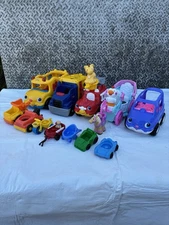 Fisher Price Little People Large Vehicle Lot | School Bus, Fire Truck, Carriage