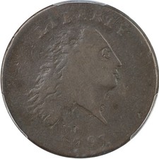 1793 S-3 Chain Large Cent PCGS VG10 AMERICA Reverse Original Chocolate Brown R3-